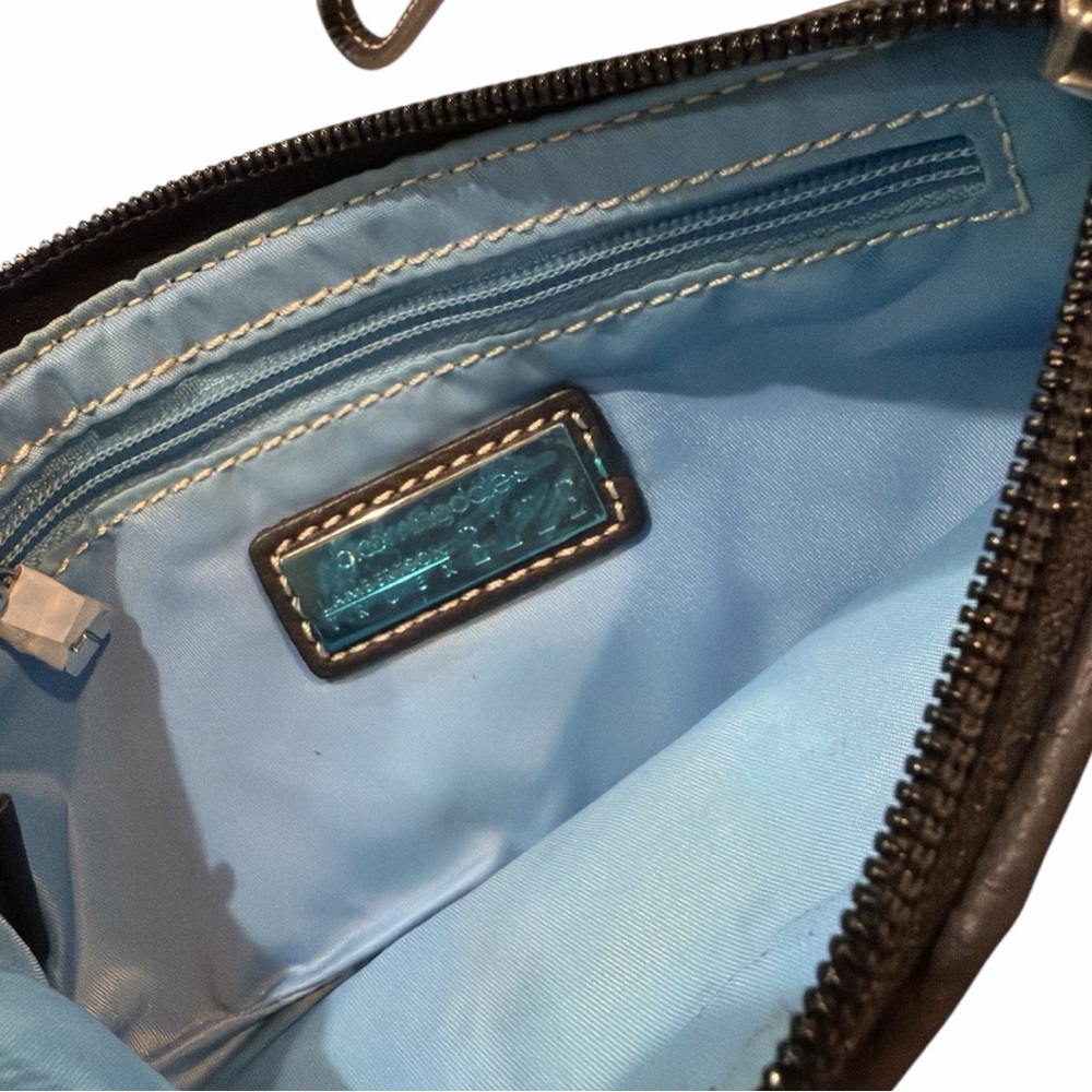 LAMBERTSON TRUEX Blue Suede Wristlet‎ - Picture 3 of 3